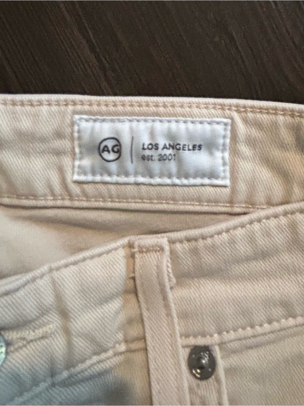 AG Adriano Goldschmied Mari Mid Rise Slim Straight Crop Jeans in Pumice Sz 28 - Picture 3 of 7